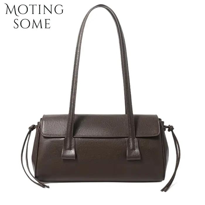 Motingsome Boston sac femmes sous les bras sac à main de luxe en cuir tanné végétal sac à main en pe