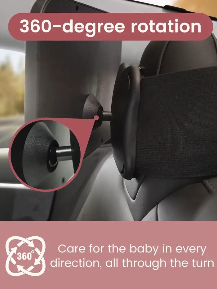 Rétroviseur de voiture pour bébé - Vue claire incassable pour Tesla et la plupart des voitures, acce