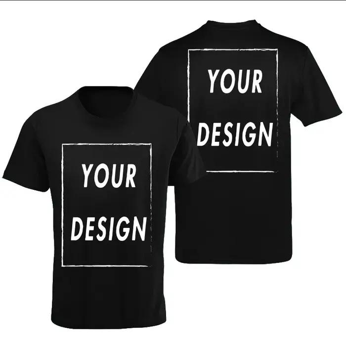 T-shirt personnalisé avant arrière imprimé professionnel votre propre logo texte Photo homme personn