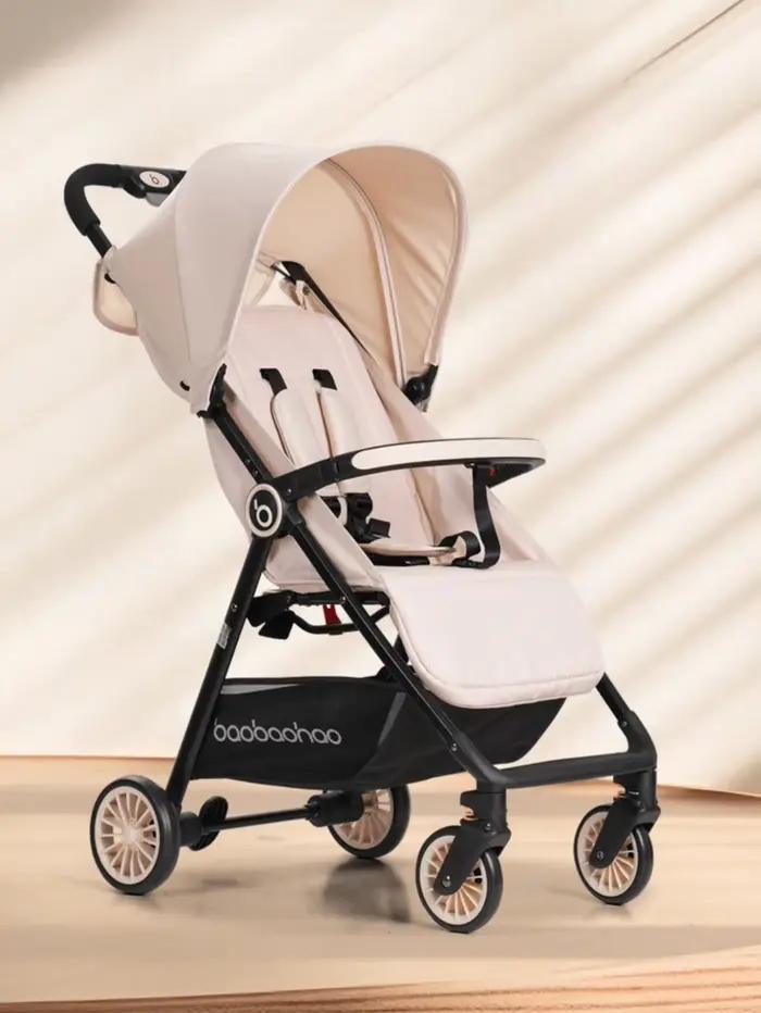 1 poussette pour bébé légère noire pèse seulement 4,7 kg, pratique pour les avions, les trains et le