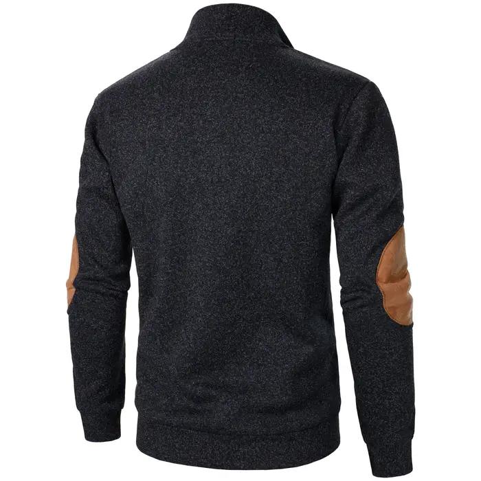 Pull tricoté décontracté à manches longues et col montant pour homme, automne et hiver