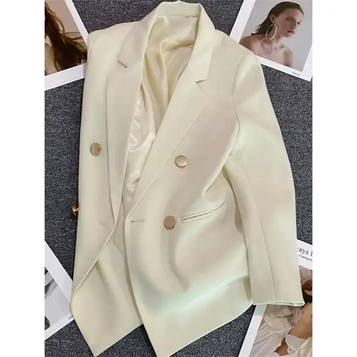 Femmes costume Blazer élégant manteau 2025 printemps automne mode coréenne Blazer luxe Double bouton