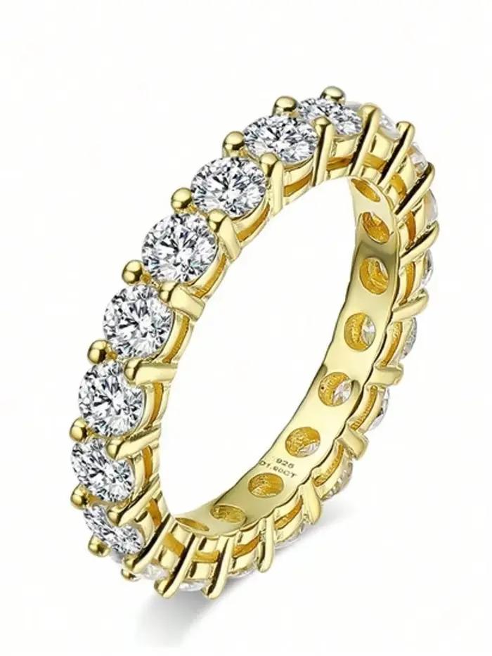 Bague classique en argent Sterling 925 pour femmes