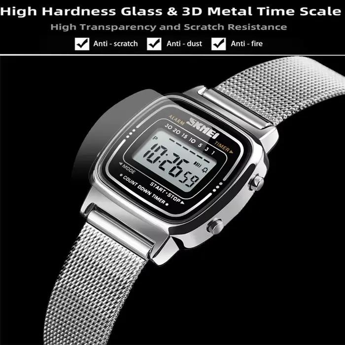 Skmei femmes Bracelet robe montres marque de luxe Bracelet en acier inoxydable mode étanche numériqu