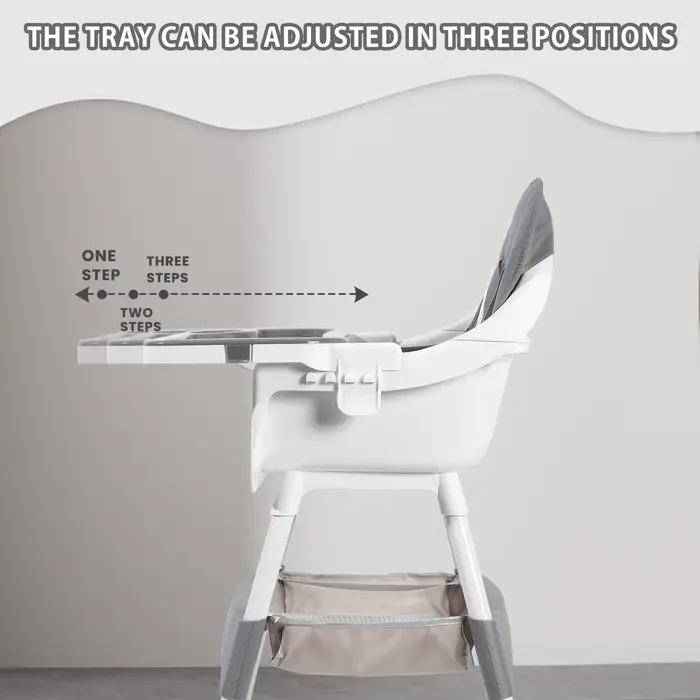 Chaise haute convertible pour bébés et tout-petits, pliable, facile à nettoyer, siège rembourré, rep