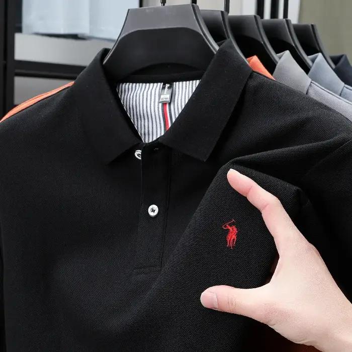 Polo homme 100% coton de luxe, broderie classique poney, confortable, tendance, nouvelle collection