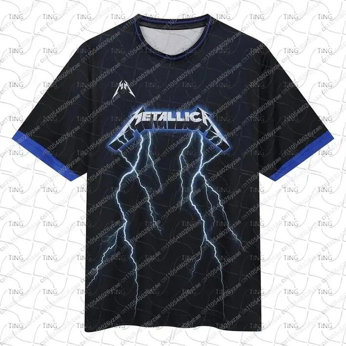 T-shirt unisexe surdimensionné respirant à séchage rapide avec impression 3D du groupe de metal « Ri