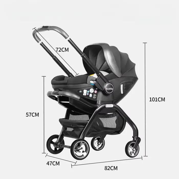 Poussette multifonction 3 en 1 pour bébé, siège de sécurité pour enfant, panier de couchage portable