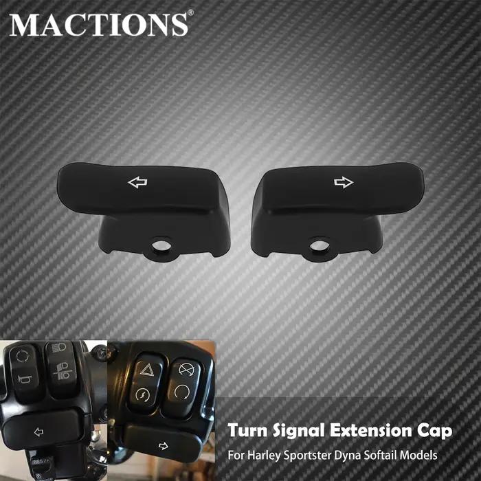 Capuchon d'extension de clignotant de moto, couvercle étendu de bouton de commutation noir pour Harl