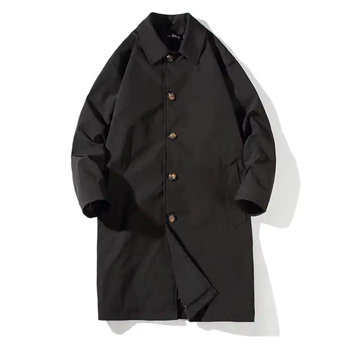 Trench décontracté à col rabattu pour homme, coupe-vent, surdimensionné, à la mode, nouvelle collect
