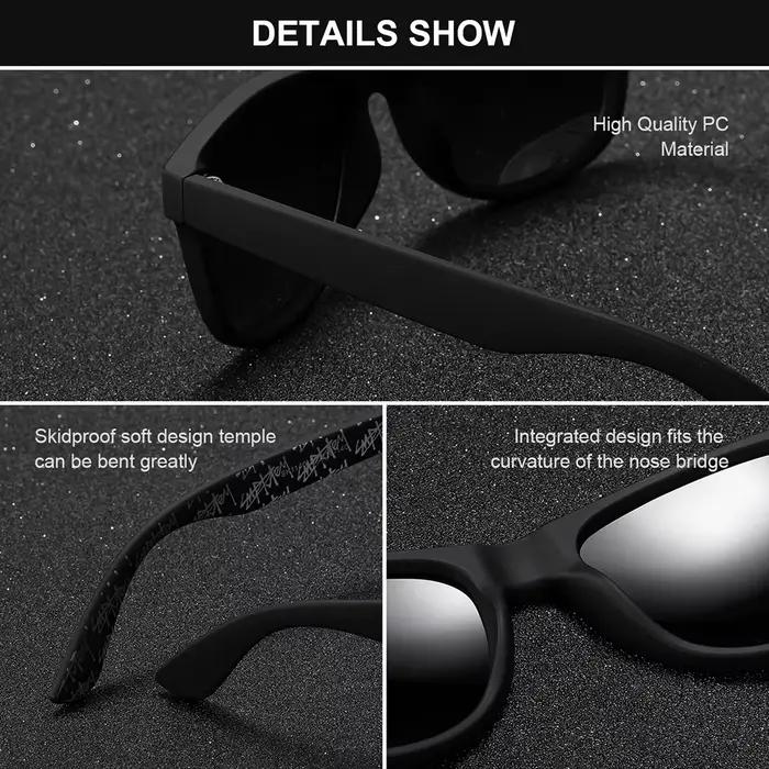BARCUR-Lunettes de soleil de sport ultra légères pour hommes et femmes, cadre PC de haute qualité, U