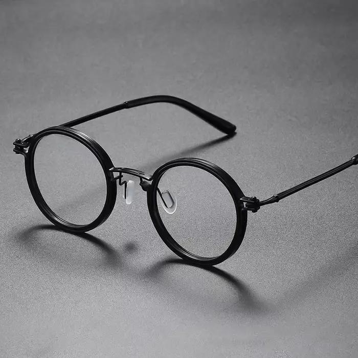 Shatar haute qualité rétro cadre rond lunettes de lecture hommes femmes mode Punk métal Anti lumière