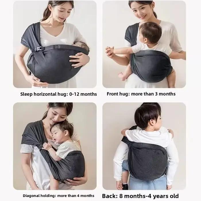 Portable Bébé Fronde Enveloppement Sac À Dos Et À Bandoulière Pour Nouveau-Né Occasions Spéciales Famille Activités De Journée Visites Parc