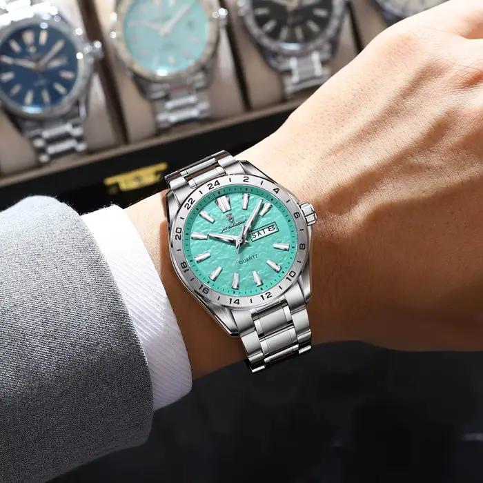 Montre homme POEDAGAR, mode exquise, haute qualité, étanche, lumineuse, montre de travail pour homme