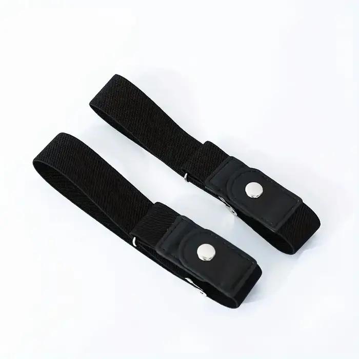 2 pièces/ensemble sans boucle ceinture élastique pour femmes hommes unisexe ceinture extensible pour