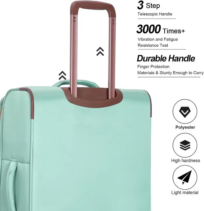 Travelhouse-Ensemble de bagages Softside, valise légère extensible, roues à double rotation, 4 pièce