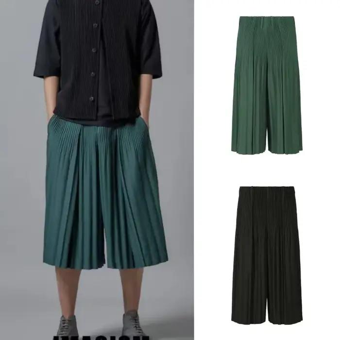 Miyake plissé sept pantalons hommes 2025 automne nouveau japonais Senior sens du confort plissé déco