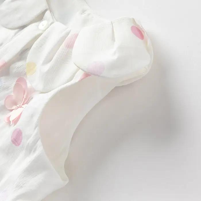 Dave Bella robes pour enfants printemps automne filles jupe sans manches coton doux vêtements d'exté