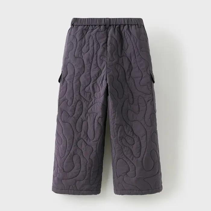 Dave Bella enfants jambe large coton-pad pantalon hiver épaissir filles pantalons droits décontracté