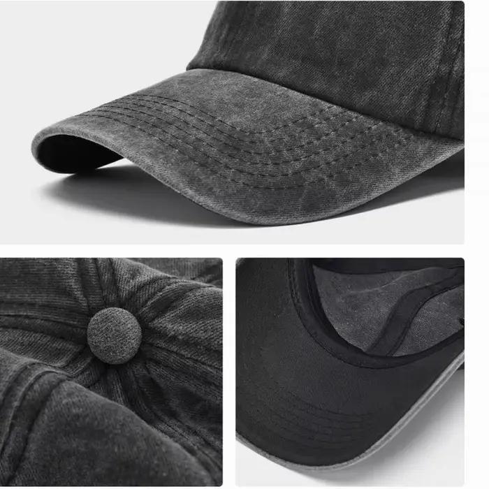 Casquette de Baseball en coton délavé pour hommes et femmes, chapeau à rabat Vintage Hip Hop, couleu