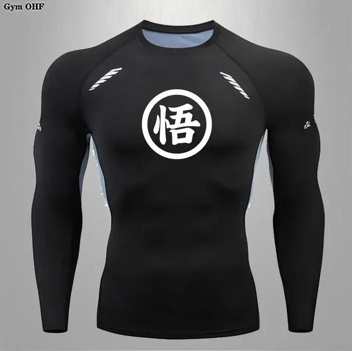 Goku imprimer chemises de Compression pour hommes gymnastique entraînement Joging Fitness sous-vêtem