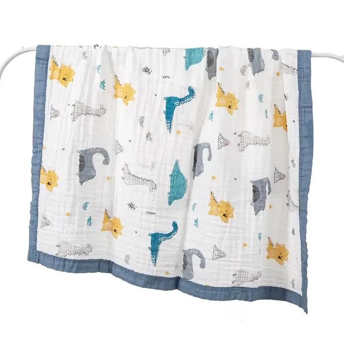 Couverture bébé 6 couches gaze coton 100% - Enveloppe respirante douce pour nouveau-né et serviette de bain