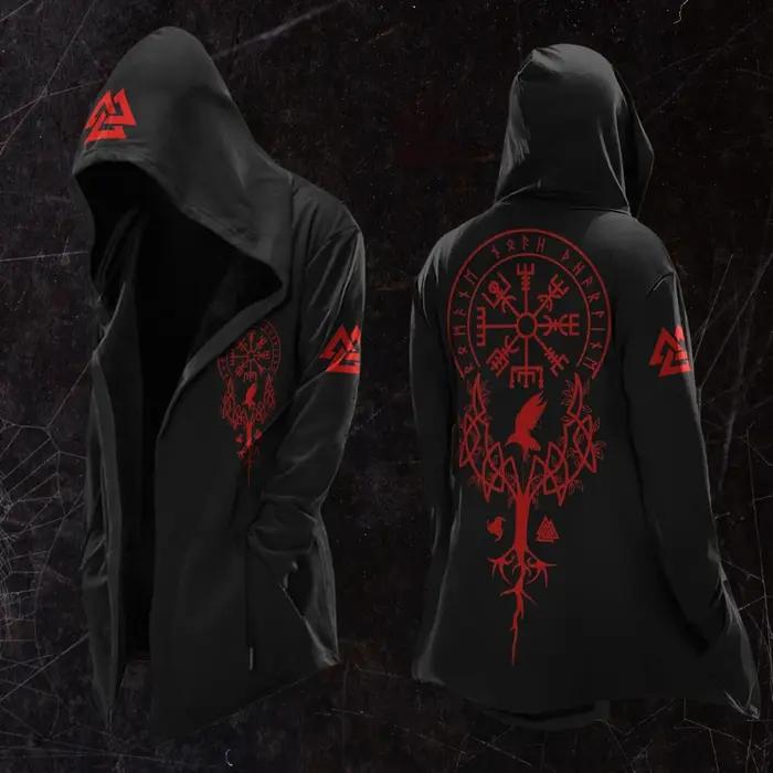 Cardigan coupe-vent surdimensionné à capuche pour hommes, imprimé numérique 3D rétro, printemps/auto