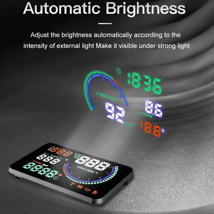 KWHUD affichage tête haute Obd2 voiture Hud compteur de vitesse numérique RPM Tacho compteur de temp