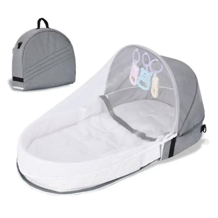 Lit de bébé pliable portable, lit d'appoint pour nouveau-né, anti-pression, lit de voyage avec desig