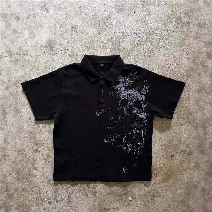 Nouveautés Automne-Hiver : Vêtements unisexes de style américain, hauts tendance rétro punk sombre,