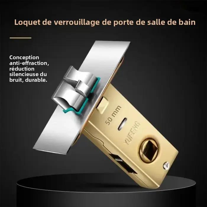 Accessoire de sécurité intérieure sans clé pêne dormant de porte cylindre tubulaire à mortaise pour maison et bureau occasions spéciales