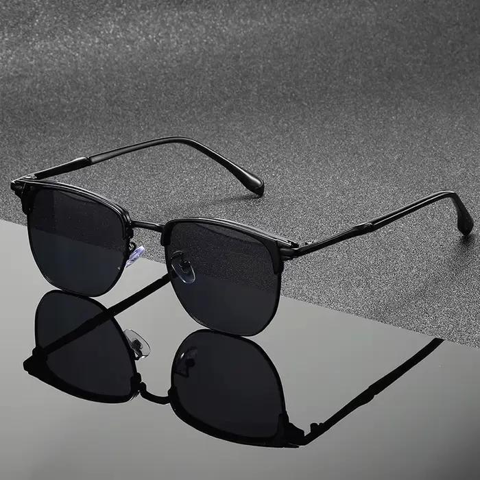 Lunettes de soleil carrées de luxe hommes femmes marque concepteur tendance alliage cadre lunettes d