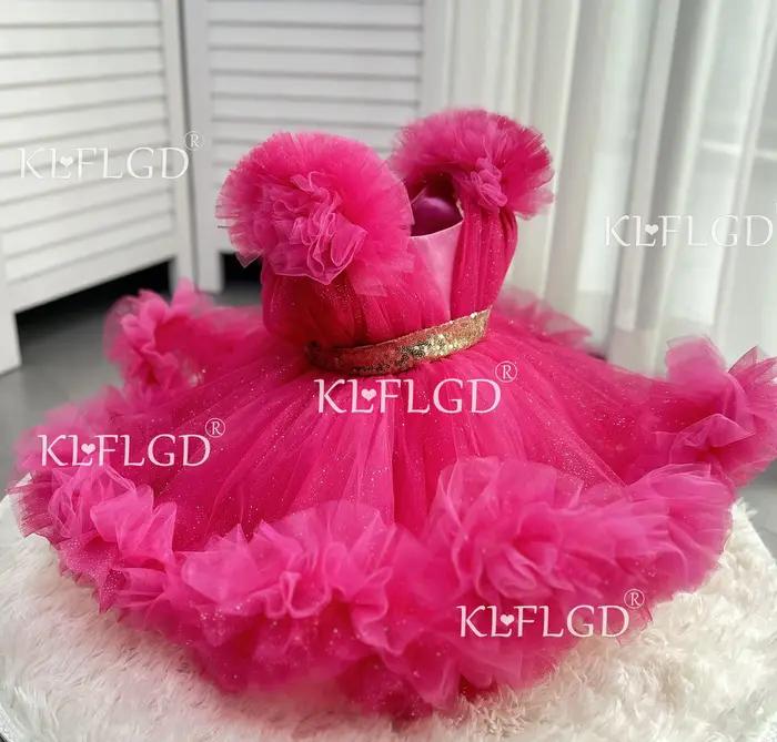 KLFGDNew style filles robe de luxe fête élégante fille robe de soirée robes de concours pour enfant