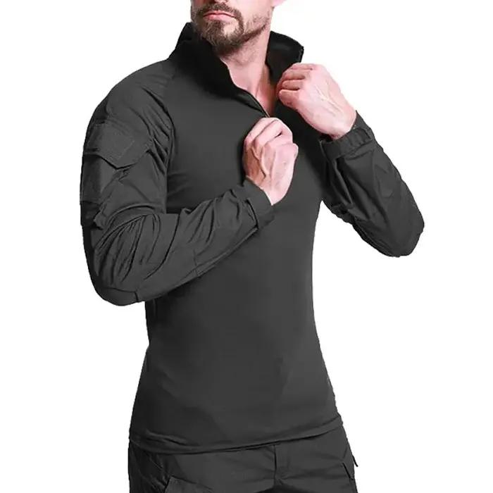 Chemises tactiques d'extérieur pour hommes, tenue à manches longues, chemise de Combat, fermeture éc