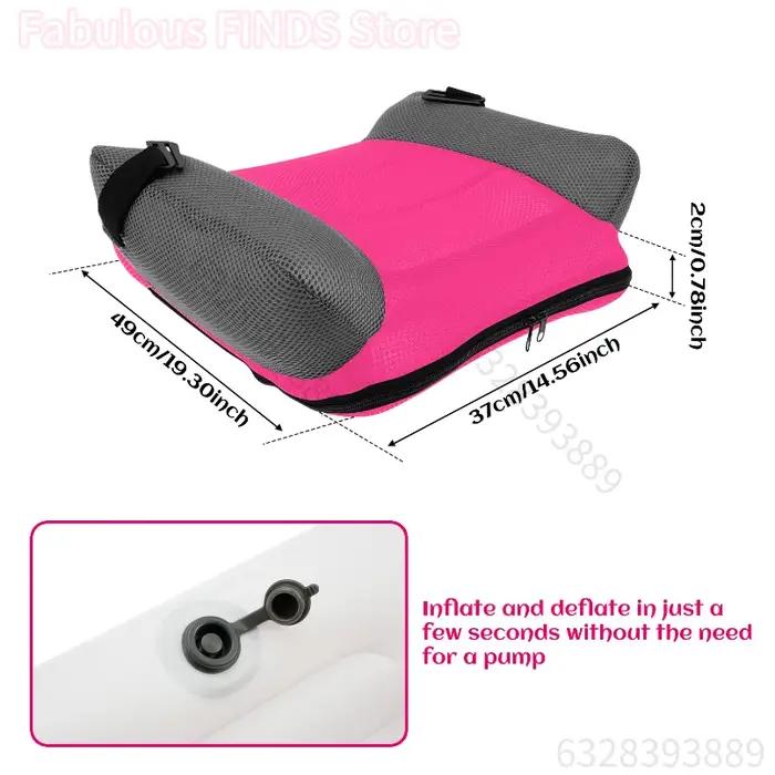 Siège rehausseur de voiture gonflable universel portable et respirant avec sac de rangement pour sécurité et confort des enfants lors des déplacements familiaux