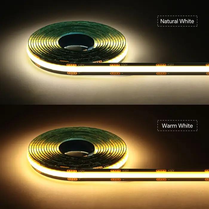 Bande lumineuse LED PCB noire à intensité variable tactile, bande COB pour calandre acoustique en bo