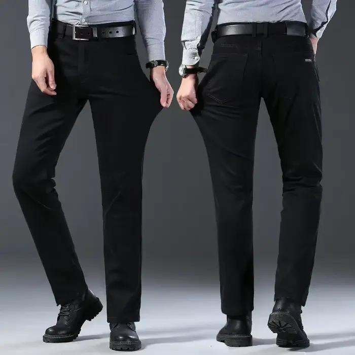 Hommes classique avancé marque de mode Jean Homme Homme doux Stretch noir Biker Masculino Denim pant