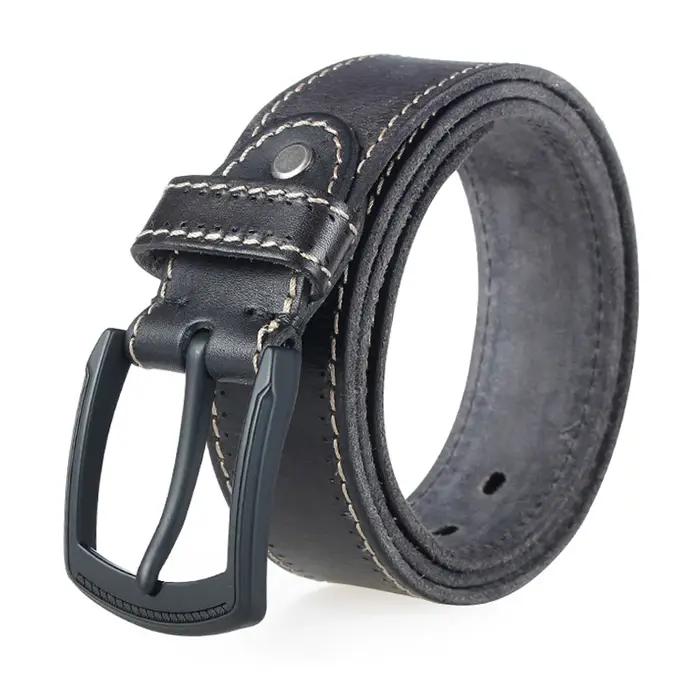 MEDYLA cuir véritable hommes ceinture de haute qualité bracelet de luxe classique Vintage boucle ard