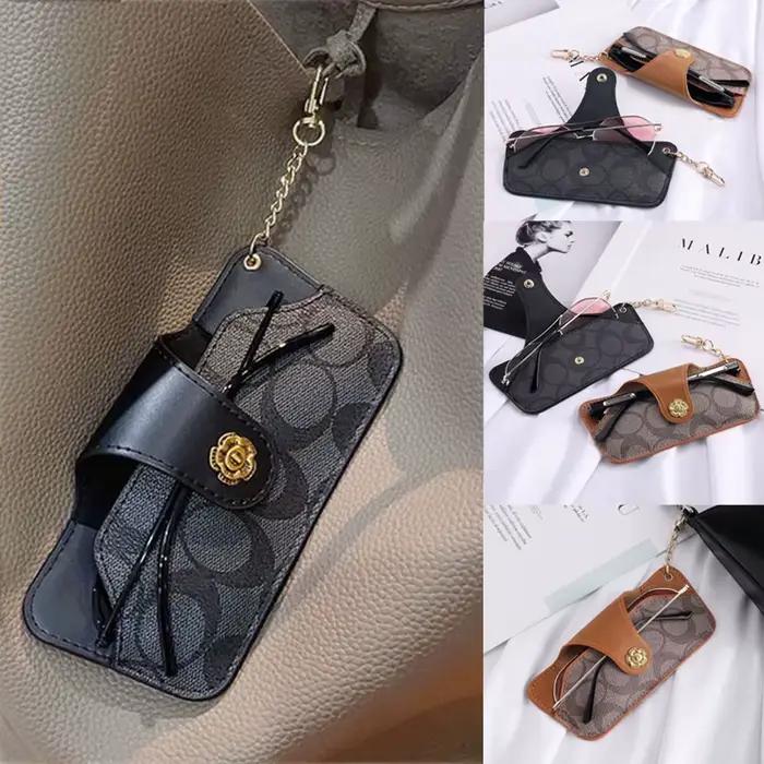 NOUVEAU Étui à lunettes portable avec porte-clés - Sac de rangement protecteur pour lunettes de myop
