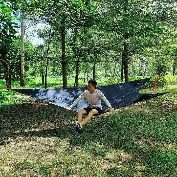 Chemise triangulaire de camping en plein air, anti-flexion, tissu Oxford, avec tendeur, 400x400x300c