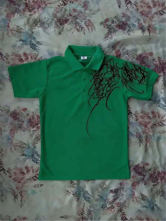 T-shirt polo à manches courtes pour hommes européens et américains, personnalisé avec un motif de lè