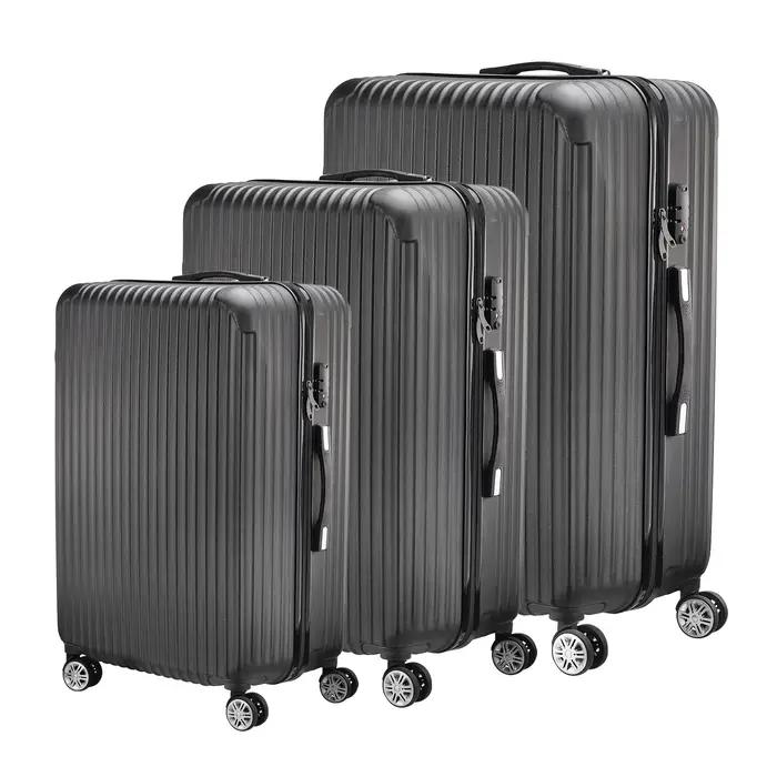 Ensemble de 3 valises cabine, valises de voyage, valise à roulettes, de valises rigides en ABS, avec