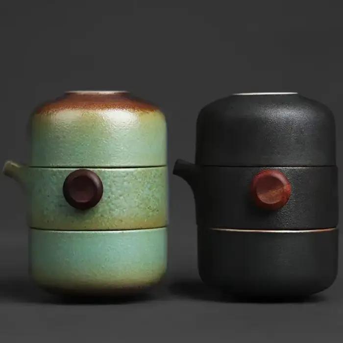 Théière et tasses en céramique et porcelaine, service à thé Kung Fu pour bureau de voyage, service à
