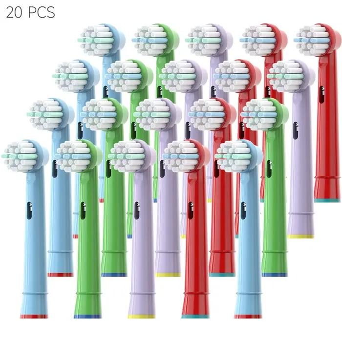 Tête de brosse à dents électrique de remplacement pour enfants, têtes de brosse adaptées aux étapes