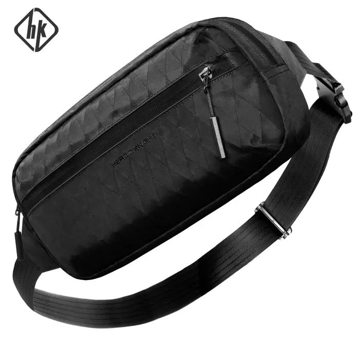 Hcankcan sac à bandoulière étanche hommes léger x-pa sac à bandoulière en tissu multi-poches sac min