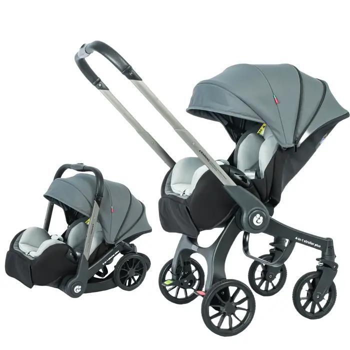 Poussette multifonctionnelle pour nouveau-né, landau de voyage léger, type panier pliable, siège, 4