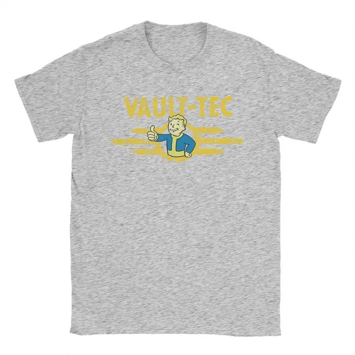 T-shirt Homme Distressed Vault-Tec 100% Coton Vêtements Loisirs Manches Courtes Col Rond Grande Tail