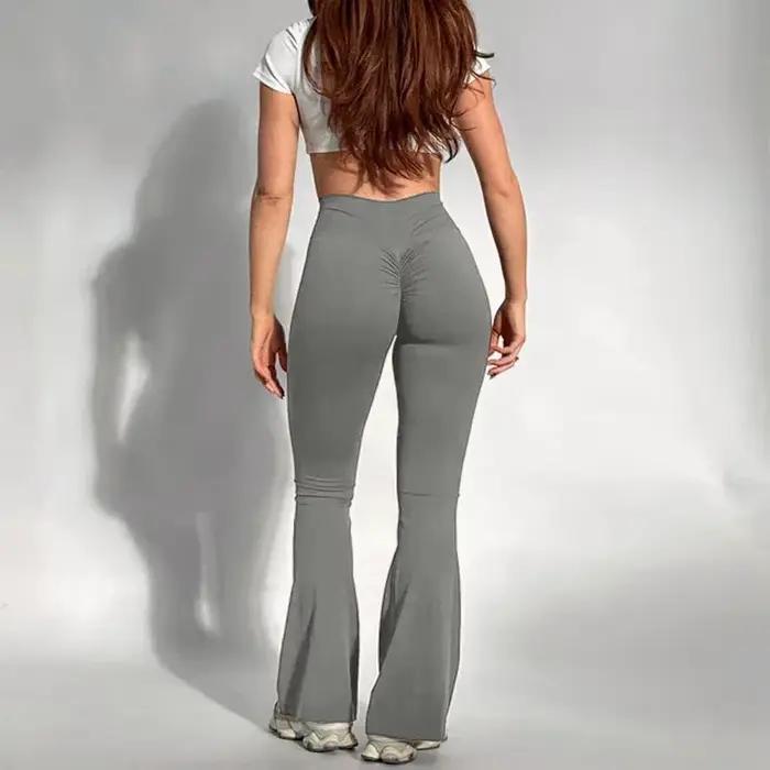 Taille haute entraînement Yoga Leggings Fitness bout à bout Scrunch fesses sport pantalons de gymnas