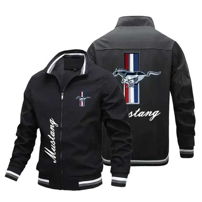 Nouveau manteau de sport de loisirs pour hommes Ford Mustang logo de voiture imprimé veste hip hop p