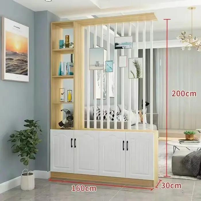 Armoire d'entrée avec armoire à chaussures intégrée et casier de séparation pour écran de salon pour une organisation optimale à la maison